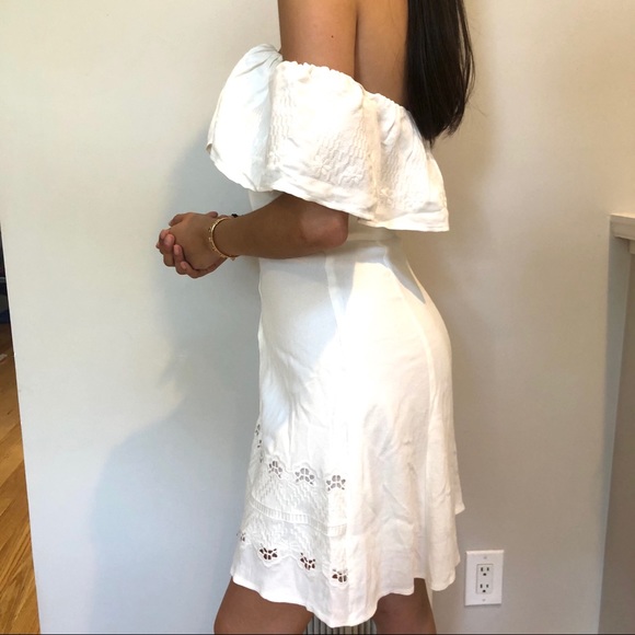 Off the Shoulder White Dress - Picture 2 of 3